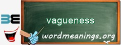 WordMeaning blackboard for vagueness